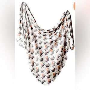 Copper Pearl Bison Knit Swaddle Blanket
